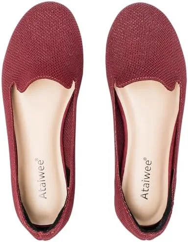 ataiwee womens wide width flat shoes classic plus size cute round toe slip on loafer shoes1910013 6wrfk85 wide